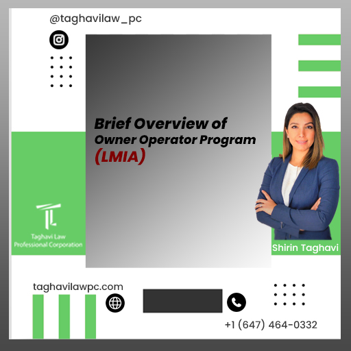 Brief Overview of Owner Operator Program(LMIA)